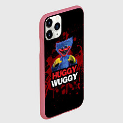 Чехол iPhone 11 Pro матовый 3D Хаги ваги Huggy Wuggy Poppy Playtime, цвет: 3D-малиновый — фото 2