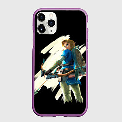 Чехол iPhone 11 Pro матовый Линк с луком, цвет: 3D-фиолетовый