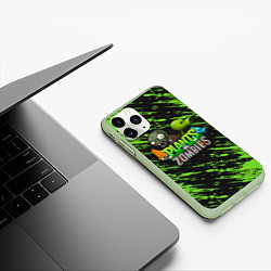 Чехол iPhone 11 Pro матовый Plants vs Zombies персонажи, цвет: 3D-салатовый — фото 2