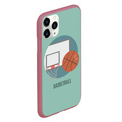 Чехол iPhone 11 Pro матовый Basketball Спорт, цвет: 3D-малиновый — фото 2