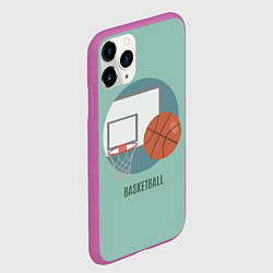 Чехол iPhone 11 Pro матовый Basketball Спорт, цвет: 3D-фиолетовый — фото 2