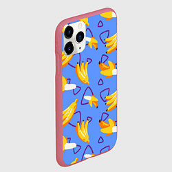 Чехол iPhone 11 Pro матовый Спелые бананы, цвет: 3D-малиновый — фото 2