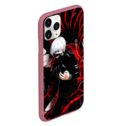 Чехол iPhone 11 Pro матовый Токийский Гуль Красный Змей Tokyo Ghoul Snake, цвет: 3D-малиновый — фото 2