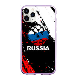 Чехол iPhone 11 Pro матовый Russia Герб в цвет Флага