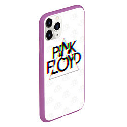 Чехол iPhone 11 Pro матовый PINK FLOYD LOGO ПИНК ФЛОЙД ГЛИТЧ, цвет: 3D-фиолетовый — фото 2
