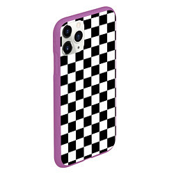 Чехол iPhone 11 Pro матовый Chess Squares Cubes, цвет: 3D-фиолетовый — фото 2