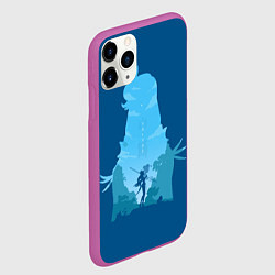 Чехол iPhone 11 Pro матовый Шень Хе Genshin Impact, цвет: 3D-фиолетовый — фото 2
