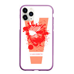 Чехол iPhone 11 Pro матовый Снейк 5, цвет: 3D-фиолетовый