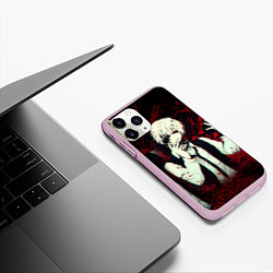 Чехол iPhone 11 Pro матовый Токийский Гуль и Брызги Аниме Ghoul, цвет: 3D-розовый — фото 2