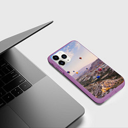 Чехол iPhone 11 Pro матовый Воздушные Шары!, цвет: 3D-фиолетовый — фото 2