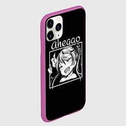 Чехол iPhone 11 Pro матовый АХЕГАО AHEGAO аниме, цвет: 3D-фиолетовый — фото 2