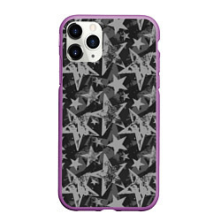 Чехол iPhone 11 Pro матовый Gray Star, цвет: 3D-фиолетовый