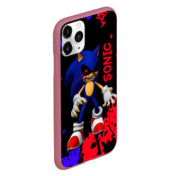 Чехол iPhone 11 Pro матовый Соник екзе Sonic exe, цвет: 3D-малиновый — фото 2