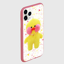 Чехол iPhone 11 Pro матовый УТЯ ЛАЛАФАНФАН - Желтенькая, цвет: 3D-малиновый — фото 2
