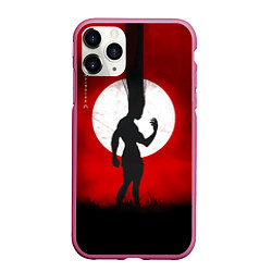 Чехол iPhone 11 Pro матовый Hunter x Hunter Гон волосы в небо, цвет: 3D-малиновый