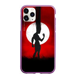 Чехол iPhone 11 Pro матовый Hunter x Hunter Гон волосы в небо, цвет: 3D-фиолетовый