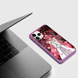 Чехол iPhone 11 Pro матовый Красавица и Дракон Ryu to Sobakasu no Hime, цвет: 3D-фиолетовый — фото 2