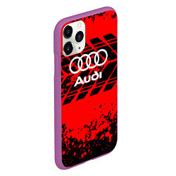 Чехол iPhone 11 Pro матовый Audi шины, цвет: 3D-фиолетовый — фото 2