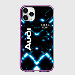 Чехол iPhone 11 Pro матовый Audi Neon, цвет: 3D-фиолетовый