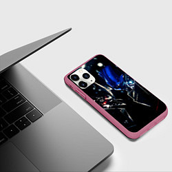 Чехол iPhone 11 Pro матовый Тансформеры Оптимус и Мегатрон 2022, цвет: 3D-малиновый — фото 2