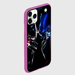 Чехол iPhone 11 Pro матовый Тансформеры Оптимус и Мегатрон 2022, цвет: 3D-фиолетовый — фото 2