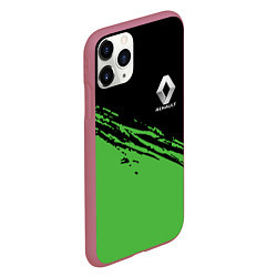 Чехол iPhone 11 Pro матовый Renault Green, цвет: 3D-малиновый — фото 2