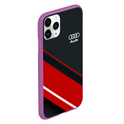 Чехол iPhone 11 Pro матовый Audi sport red, цвет: 3D-фиолетовый — фото 2