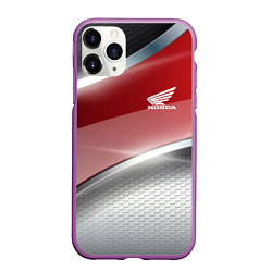 Чехол iPhone 11 Pro матовый Honda Текстура, цвет: 3D-фиолетовый