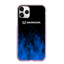 Чехол iPhone 11 Pro матовый Honda огонь, цвет: 3D-розовый