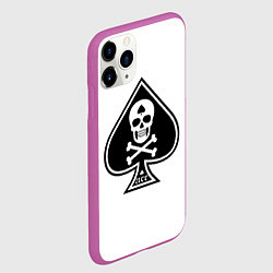 Чехол iPhone 11 Pro матовый Пиковый Туз, цвет: 3D-фиолетовый — фото 2