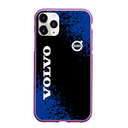 Чехол iPhone 11 Pro матовый Volvo брызги, цвет: 3D-фиолетовый