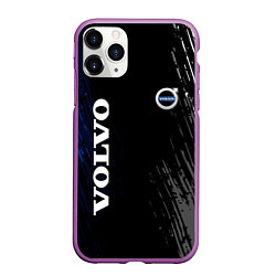 Чехол iPhone 11 Pro матовый Volvo марка автомобиля, цвет: 3D-фиолетовый