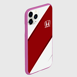 Чехол iPhone 11 Pro матовый Honda - Red sport, цвет: 3D-фиолетовый — фото 2