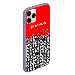 Чехол iPhone 11 Pro матовый Honda - Pattern, цвет: 3D-серый — фото 2