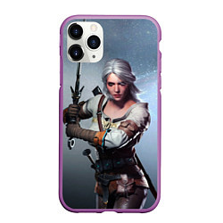 Чехол iPhone 11 Pro матовый Ciri sword, цвет: 3D-фиолетовый