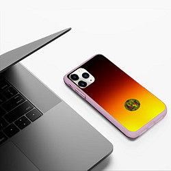 Чехол iPhone 11 Pro матовый Кобра Кай Cobra Kai Gadient, цвет: 3D-розовый — фото 2