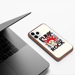 Чехол iPhone 11 Pro матовый Punk Rock Панк, цвет: 3D-коричневый — фото 2