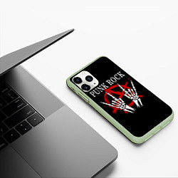 Чехол iPhone 11 Pro матовый Punk Rock Панки Хой, цвет: 3D-салатовый — фото 2