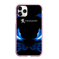 Чехол iPhone 11 Pro матовый Peugeot Fire, цвет: 3D-розовый