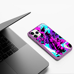 Чехол iPhone 11 Pro матовый Katana Zero Файтинг Катана Зеро Игра, цвет: 3D-фиолетовый — фото 2