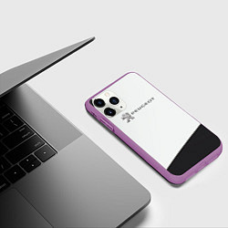Чехол iPhone 11 Pro матовый Peugeot геометрия, цвет: 3D-фиолетовый — фото 2