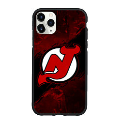 Чехол iPhone 11 Pro матовый New Jersey Devils, Нью Джерси Девилз