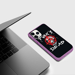 Чехол iPhone 11 Pro матовый Punks Not Dead Анархия, цвет: 3D-фиолетовый — фото 2