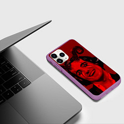 Чехол iPhone 11 Pro матовый Damiano David, цвет: 3D-фиолетовый — фото 2