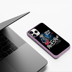 Чехол iPhone 11 Pro матовый Rock-n-Roll Punk, цвет: 3D-сиреневый — фото 2