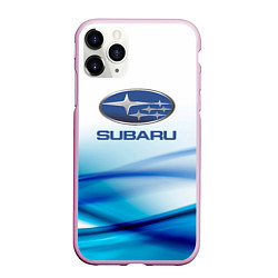 Чехол iPhone 11 Pro матовый Subaru Спорт текстура, цвет: 3D-розовый