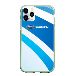 Чехол iPhone 11 Pro матовый Subaru Logo спорт