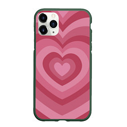 Чехол iPhone 11 Pro матовый Сердца LOVE