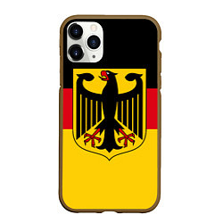 Чехол iPhone 11 Pro матовый Германия - Germany, цвет: 3D-коричневый