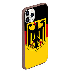 Чехол iPhone 11 Pro матовый Германия - Germany, цвет: 3D-коричневый — фото 2